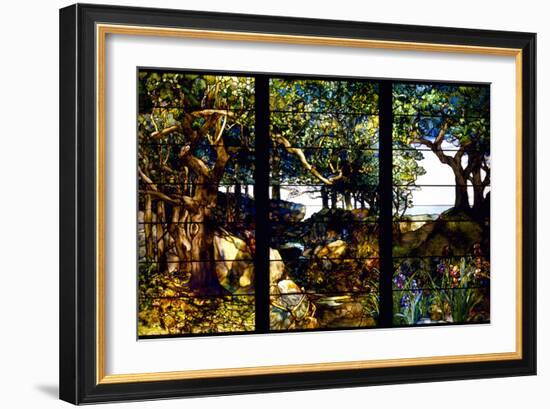 A Wooded Landscape in Three Panels, C. 1905-Louis Comfort Tiffany-Framed Photographic Print