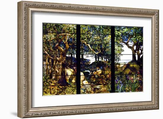 A Wooded Landscape in Three Panels, ca. 1905-Louis Comfort Tiffany-Framed Giclee Print