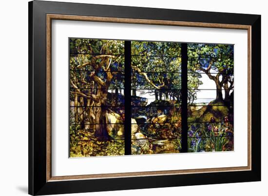 A Wooded Landscape in Three Panels, ca. 1905-Louis Comfort Tiffany-Framed Giclee Print