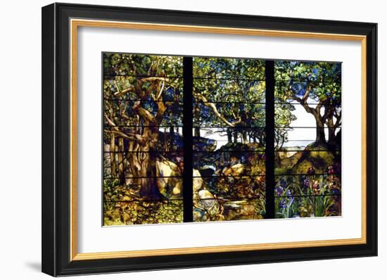 A Wooded Landscape in Three Panels, ca. 1905-Louis Comfort Tiffany-Framed Giclee Print