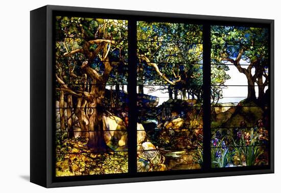A Wooded Landscape in Three Panels-Louis Comfort Tiffany-Framed Premier Image Canvas