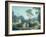 A Wooded Landscape with a Bridge over a River-Francois Boucher-Framed Giclee Print