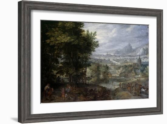 A Wooded Landscape-Jan Brueghel the Elder-Framed Giclee Print