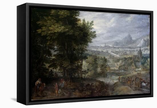 A Wooded Landscape-Jan Brueghel the Elder-Framed Premier Image Canvas