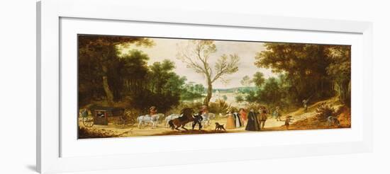 A Wooded Landscape-Sebastian Vrancx-Framed Giclee Print