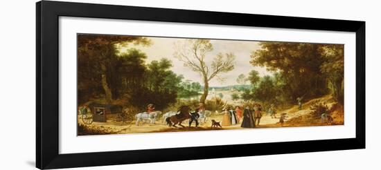 A Wooded Landscape-Sebastian Vrancx-Framed Giclee Print