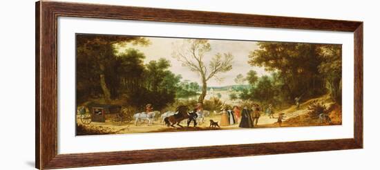 A Wooded Landscape-Sebastian Vrancx-Framed Giclee Print