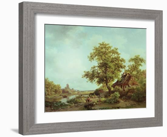 A Wooded Landscape-Frederick Marianus Kruseman-Framed Giclee Print