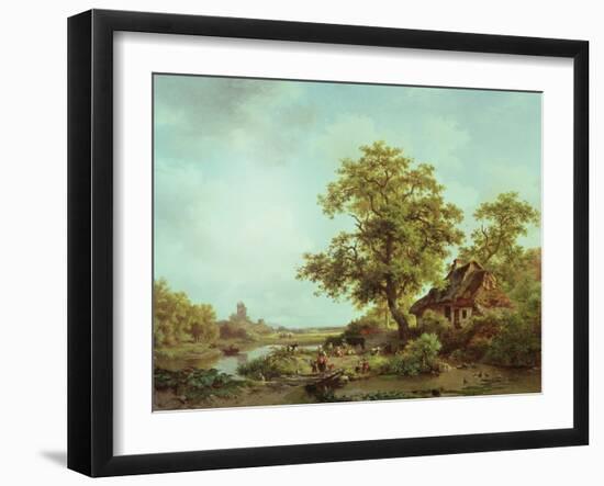 A Wooded Landscape-Frederick Marianus Kruseman-Framed Giclee Print