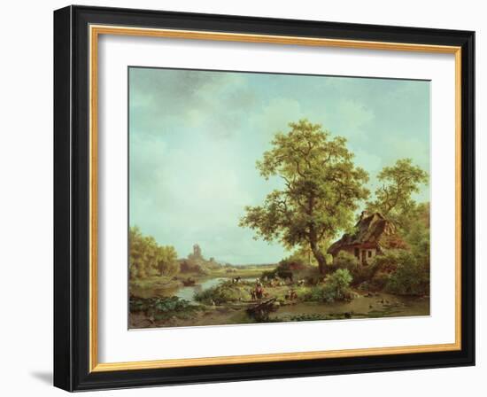 A Wooded Landscape-Frederick Marianus Kruseman-Framed Giclee Print