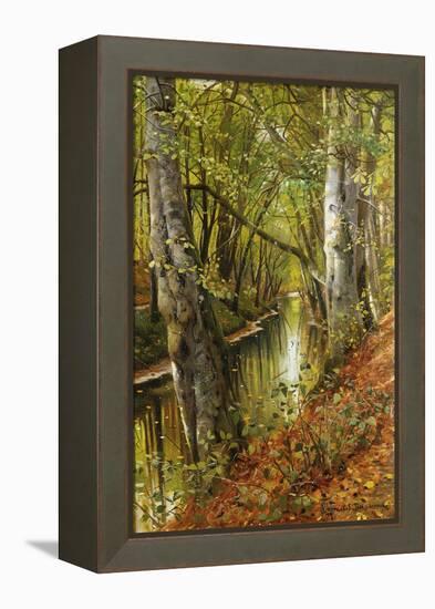 A Wooded River Landscape, 1893-Peder Mork Monsted-Framed Premier Image Canvas