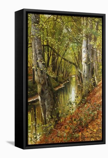 A Wooded River Landscape, 1893-Peder Mork Monsted-Framed Premier Image Canvas