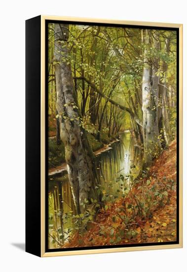 A Wooded River Landscape, 1893-Peder Mork Monsted-Framed Premier Image Canvas