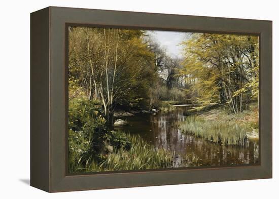 A Wooded River Landscape, 1909-Peder Mork Monsted-Framed Premier Image Canvas