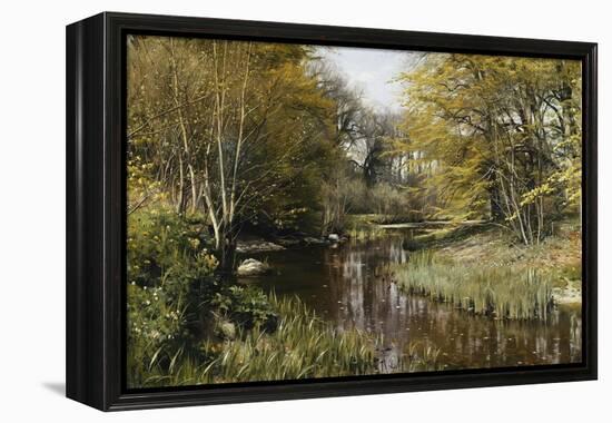 A Wooded River Landscape, 1909-Peder Mork Monsted-Framed Premier Image Canvas