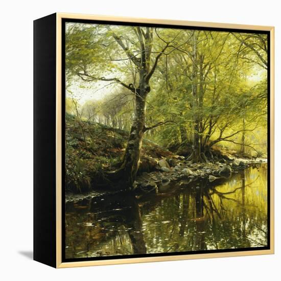 A Wooded River Landscape, 1910-Peder Mork Monsted-Framed Premier Image Canvas