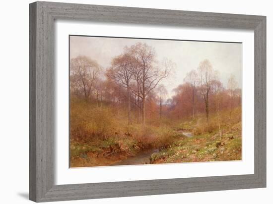 A Wooded River, Landscape Autumn watercolor-Henry Sutton Palmer-Framed Giclee Print