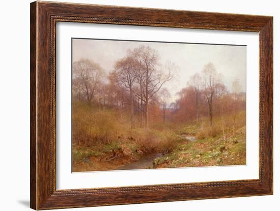 A Wooded River, Landscape Autumn watercolor-Henry Sutton Palmer-Framed Giclee Print