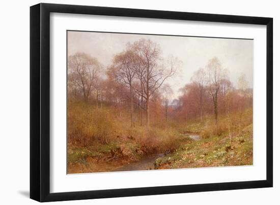 A Wooded River, Landscape Autumn watercolor-Henry Sutton Palmer-Framed Giclee Print