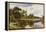 A Wooded River Landscape with Cattle-Henry Parker-Framed Premier Image Canvas