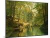 A Wooded River Landscape with Figures in a Boat, 1893-Christian Zacho-Mounted Giclee Print