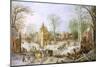 A Wooded Winter Landscape with a Cart-Jan Brueghel the Elder-Mounted Giclee Print