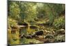 A Woodland River in Summer-Peder Monsted-Mounted Art Print
