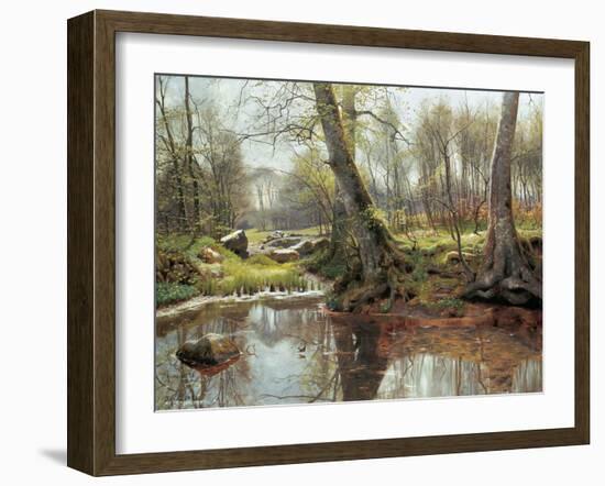 A Woodland Spring-Peder Monsted-Framed Art Print