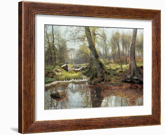 A Woodland Spring-Peder Monsted-Framed Art Print