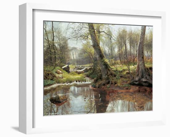 A Woodland Spring-Peder Monsted-Framed Art Print