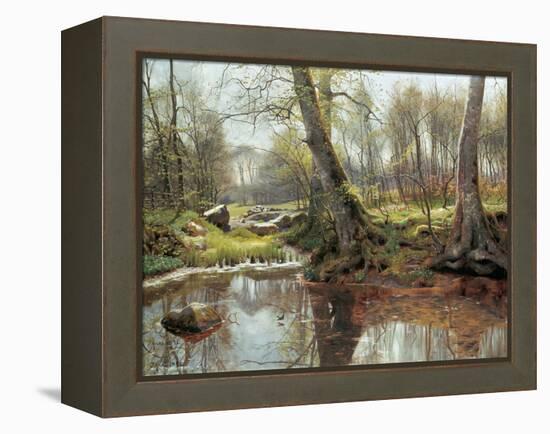 A Woodland Spring-Peder Monsted-Framed Stretched Canvas