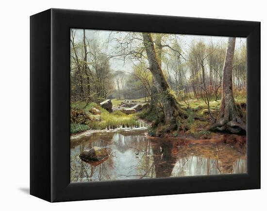 A Woodland Spring-Peder Monsted-Framed Stretched Canvas