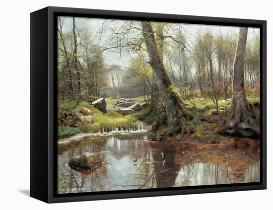 A Woodland Spring-Peder Monsted-Framed Stretched Canvas