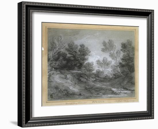 A Woodland Stream-Thomas Gainsborough-Framed Giclee Print