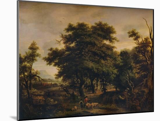 A Woody Landscape, with Figures and Sheep, c1805-Alexander Nasmyth-Mounted Giclee Print