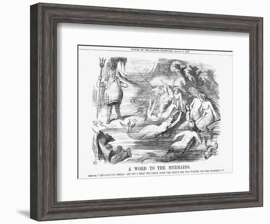 A Word to the Mermaids, 1865-John Tenniel-Framed Giclee Print