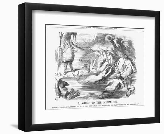 A Word to the Mermaids, 1865-John Tenniel-Framed Giclee Print