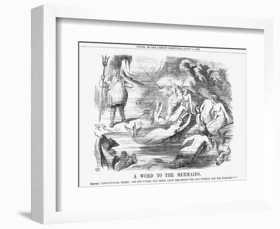 A Word to the Mermaids, 1865-John Tenniel-Framed Giclee Print