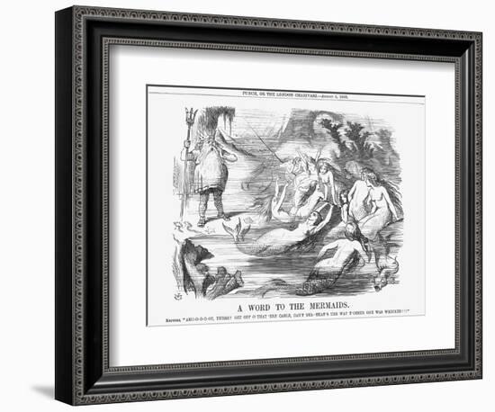 A Word to the Mermaids, 1865-John Tenniel-Framed Giclee Print