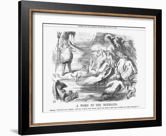 A Word to the Mermaids, 1865-John Tenniel-Framed Giclee Print