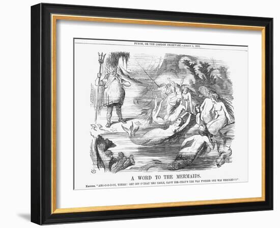 A Word to the Mermaids, 1865-John Tenniel-Framed Giclee Print