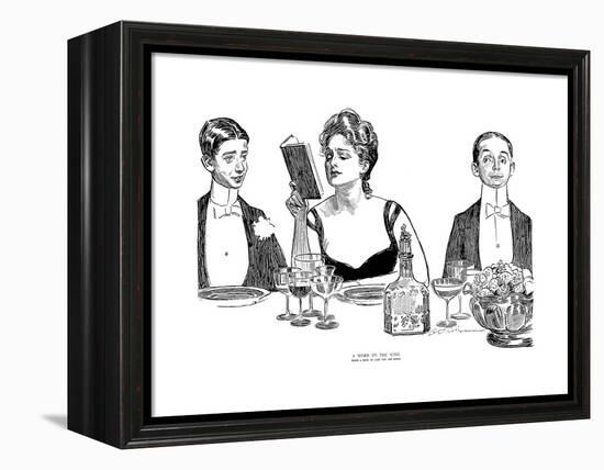 A Word to the Wise-Charles Dana Gibson-Framed Premier Image Canvas