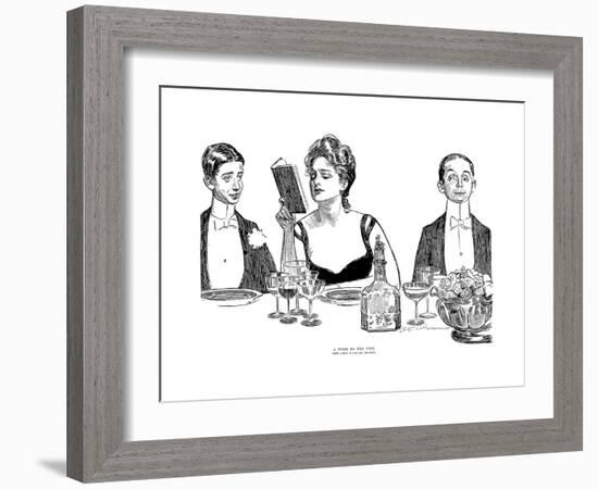 A Word to the Wise-Charles Dana Gibson-Framed Giclee Print