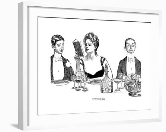 A Word to the Wise-Charles Dana Gibson-Framed Giclee Print