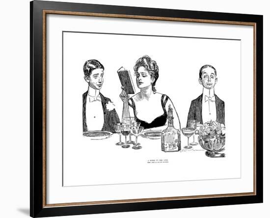 A Word to the Wise-Charles Dana Gibson-Framed Giclee Print