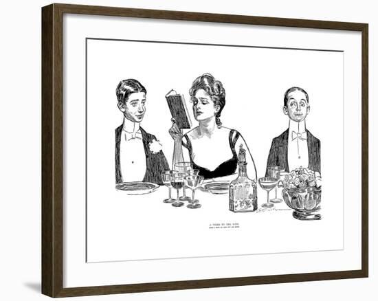 A Word to the Wise-Charles Dana Gibson-Framed Giclee Print