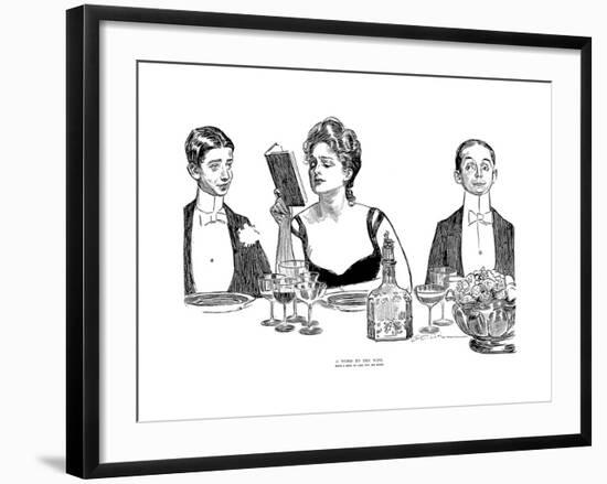 A Word to the Wise-Charles Dana Gibson-Framed Giclee Print