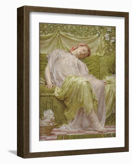 A Workbasket, 1879-Albert Joseph Moore-Framed Giclee Print