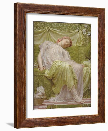 A Workbasket, 1879-Albert Joseph Moore-Framed Giclee Print