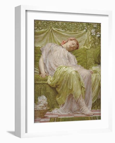 A Workbasket, 1879-Albert Joseph Moore-Framed Giclee Print